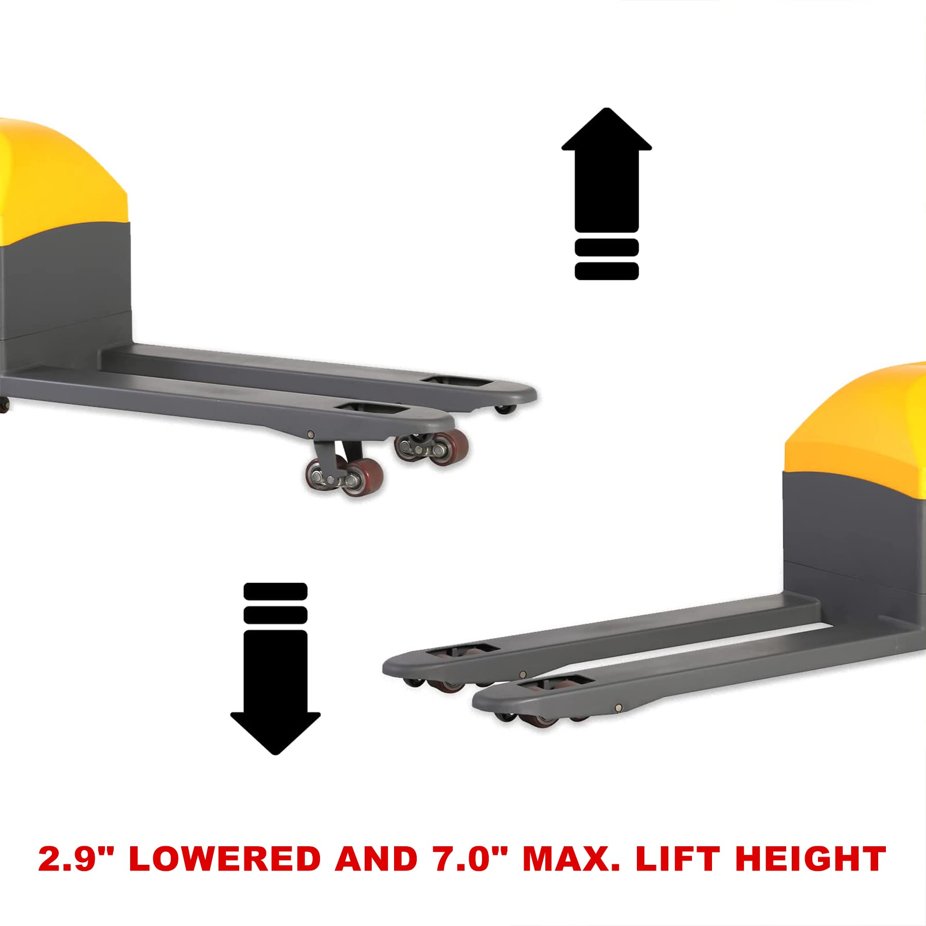 Xilin Powered Pallet Jack 3300 Lb. Capacity Electric Pallet Truck 48 x 27 Forks Mini Type Walkie Trucks Long Battery Life