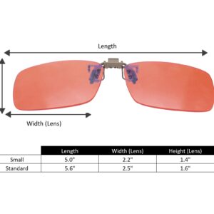 BRADDELL OPTICS Indoor FL-41 Rose & Outdoor FL-60 Brown Amber Clip-on Blue Blocking Anti Glare Computer Reading Glasses for Migraine Light Sensitivity, Photophobia and Fluorescent LED Lighting