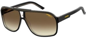 carrera grand prix 2/s rectangular sunglasses, black/brown gradient, 64mm, 9mm