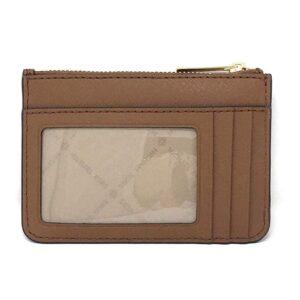 Michael Kors Jet Set Travel Small Top Zip Coin Pouch with ID Holder Saffiano Leather (Luggage), Brown, ns, 35f8gtvp1b