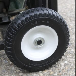 8 Inch Jungle Jim's 2.50-4" Flat Free All Purpose Tires - for Generator, Wagon, Hand Truck, Dolly, Utility Cart Tire on Wheel Assembly