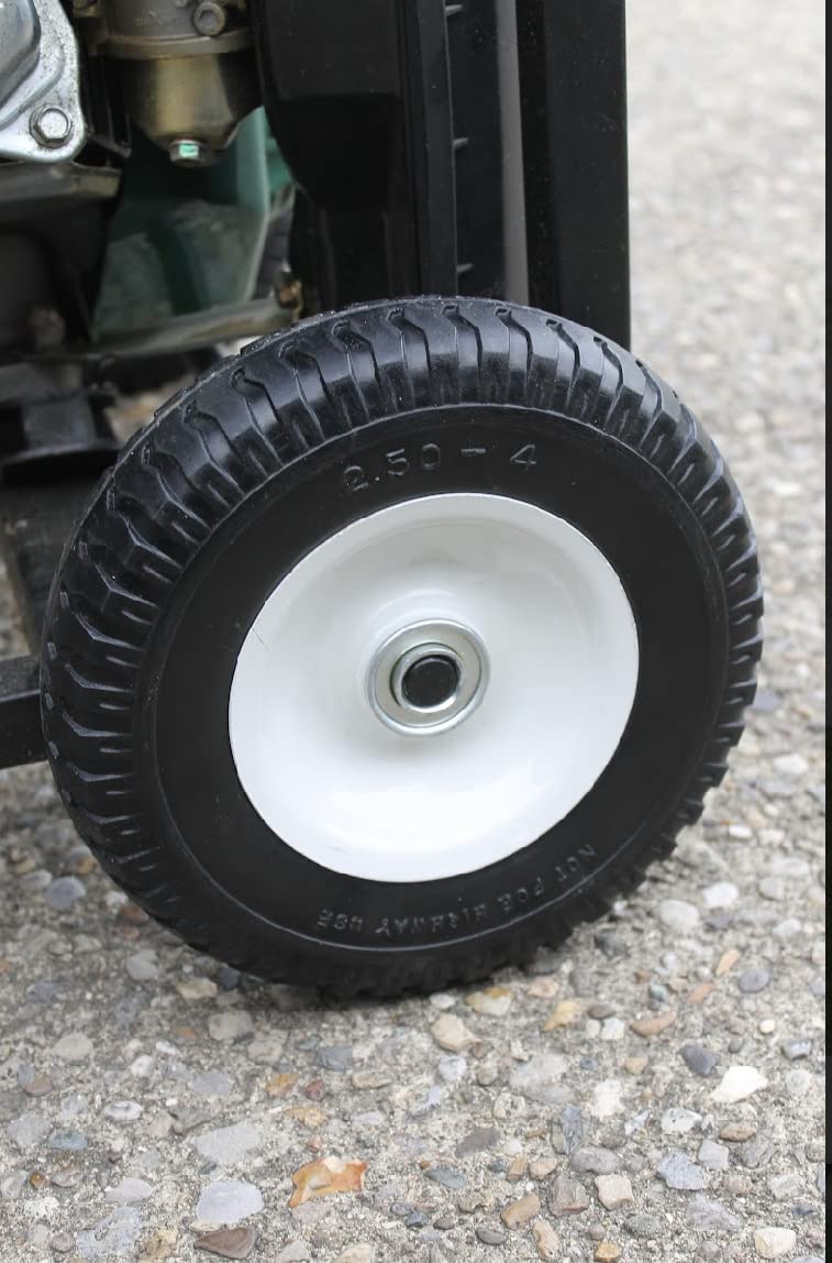 8 Inch Jungle Jim's 2.50-4" Flat Free All Purpose Tires - for Generator, Wagon, Hand Truck, Dolly, Utility Cart Tire on Wheel Assembly