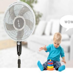 Asekonc 2 Pack Round Electric Fan Guard Dust Cover，Damp-Proof Cover for Pedestal Fan Summer Washable Dustproof Safety Fan Protection