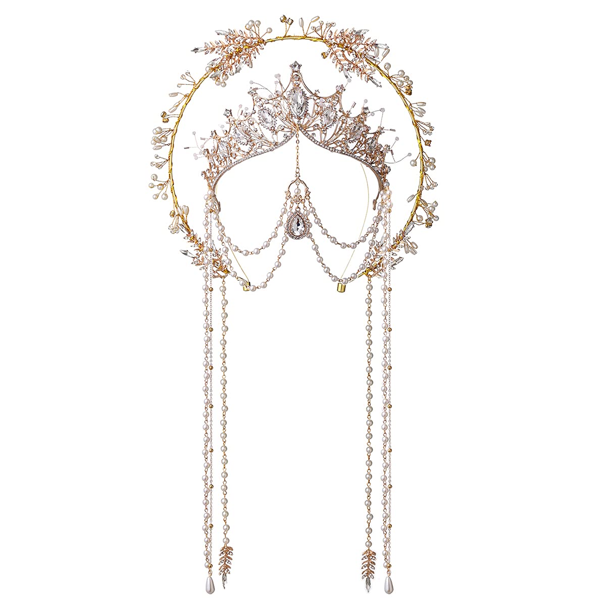 BLESSUME Halo Crown Mary Goddess Headband Women's Halloween Costume Goddess Headpiece (Style 13)