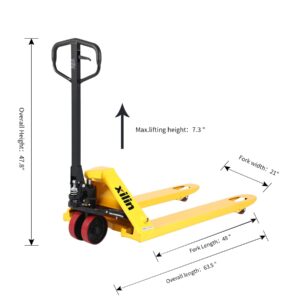 Xilin Manual Pallet Jack Hand Pallet Truck 48" Lx21“W 5500lbs Capacity BF-III-1