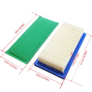 Air Filter 494511 494511S & Pre Filter 492889 492889S Replacement for Briggs & Stratton 4145 93400 115400 133400 Honda G150 G200 GX200# 17211-883-W20 Generac 3.5 5 5.5HP Vanguard Engines