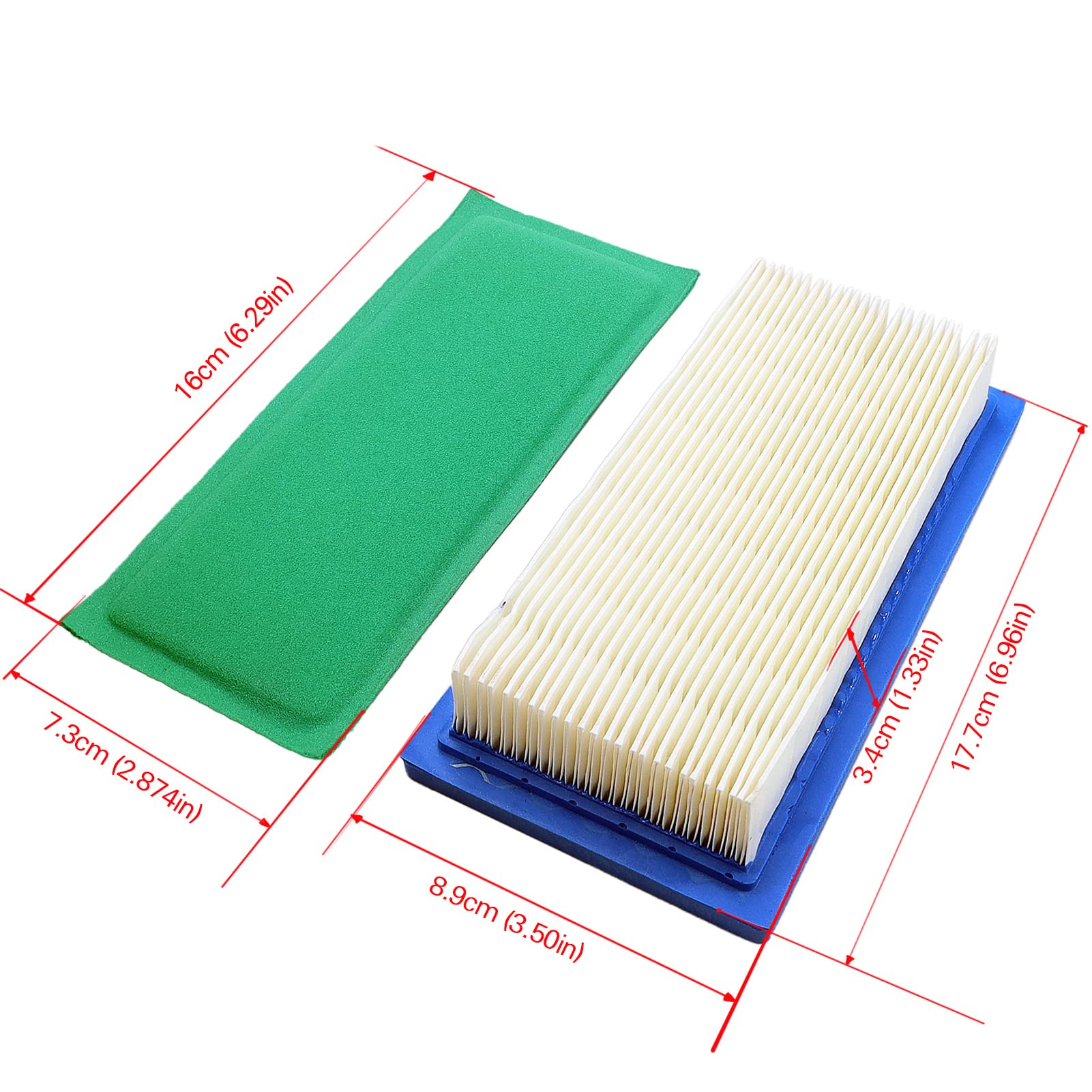 Air Filter 494511 494511S & Pre Filter 492889 492889S Replacement for Briggs & Stratton 4145 93400 115400 133400 Honda G150 G200 GX200# 17211-883-W20 Generac 3.5 5 5.5HP Vanguard Engines