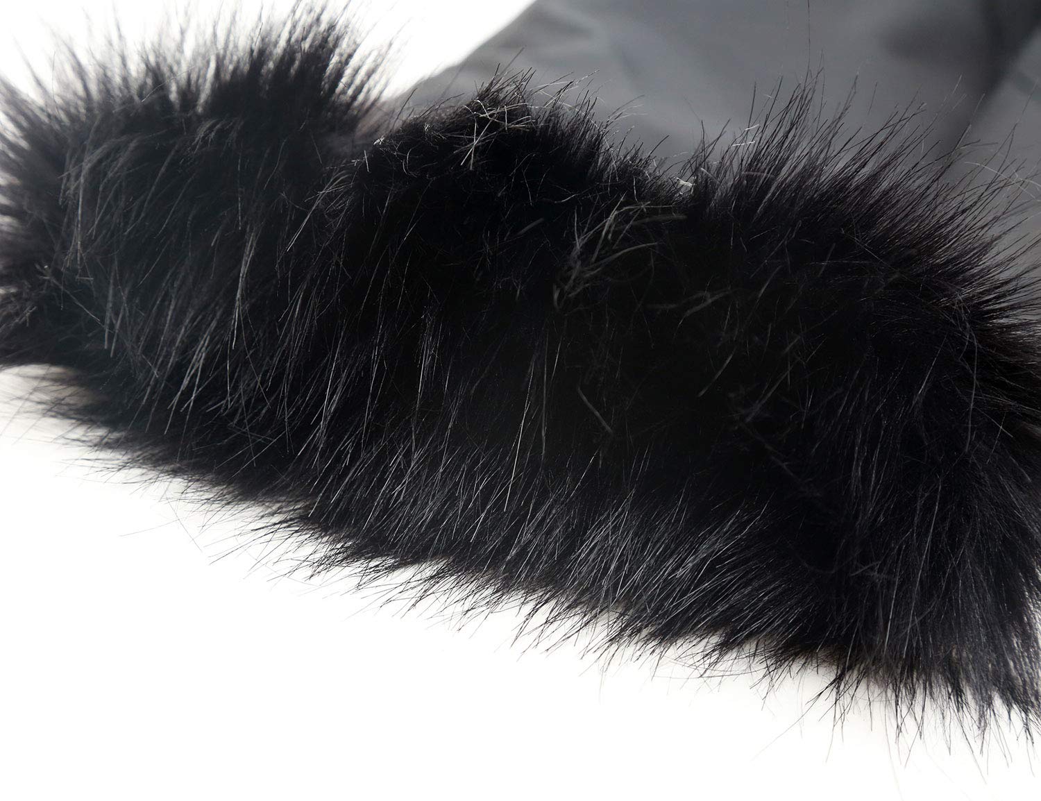 Zecmos womens Leg Warmers Faux Fur Fuzzy Long Cuff Cover Warm Furry Costume Shoes, Black, Medium