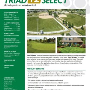 Select Source Triad TZ | 4-Way Combination Herbicide (Compare to T Zone) | Dependable Post-Emergent Broadleaf Weed Control (Quart)