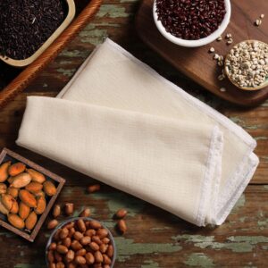 XelNaga 5 Pack Muslin Cloths Reusable for Straining, 100% Unbleached Pure Cotton Cheesecloth, Soft Square Cheese Clothes Weave Fabric Filter for Cooking, Baking (50 x 50 cm Food Strainer Cloth)