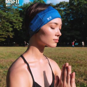 Tokyo Misfit - Japanese Headbands for Men & Women, Sweat Band, Workout, Yoga, Fashion, Running, Sports, Basketball, Bandana (Wave-Seigaiha)