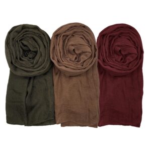 Women Scarf Shawl Set of 3 for All Season Scarve Wrap Scarve, B