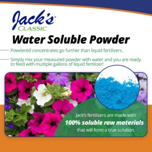 Jack's Classic 10-30-20 Blossom Booster Water-Soluble Fertilizer with Micronutrients for Increasing Color and Quantity of Blooms in Flowering Plants, 4lbs