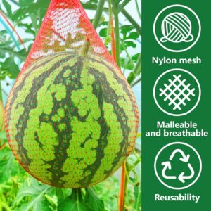 Iceyyyy 100 Pack Watermelon Nets,Hanging Watermelon Nets Bags Mesh,Reusable Melon Hammocks Cradles for Honeydew Melon,Cucumbers,Garden Growing