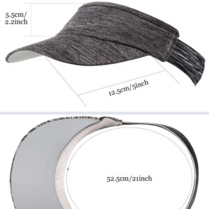 SATINIOR 4 Pieces Sun Visor Hats Adjustable Sports Visor Cap Quick Dry Hat for Women Men Tennis Cycling Running Golf Jogging