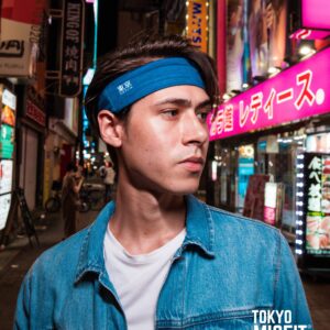 Tokyo Misfit - Japanese Headbands for Men & Women, Sweat Band, Workout, Yoga, Fashion, Running, Sports, Basketball, Bandana (Wave-Seigaiha)