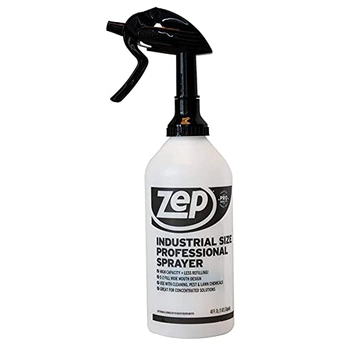 Zep Industrial Sprayer Bottle - 48 Ounces C32810 - Up to 30 Foot Spray, Adjustable Nozzle