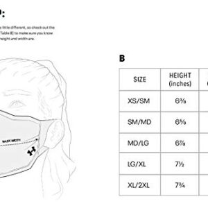 Under Armour Unisex Sports Mask, Midnight Navy (410)/Silver Chrome, Medium/Large