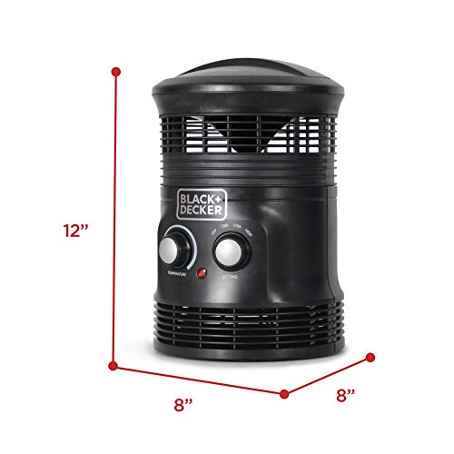 Black+Decker 360˚ Portable Heater Fan Combo 2in1 Personal Mini Space Heater