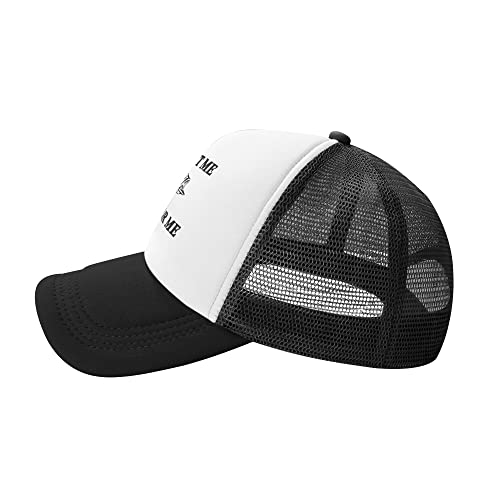 Women Want Me Fish Fear Me Trucker Hat Summer Mesh Cap Trucker Baseball Cap for Men Women Black