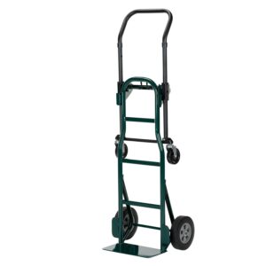 Harper Trucks Quick Change 4-in-1 Convertible Hand Truck, Continuous Handle, 8" Solid Rubber Wheels