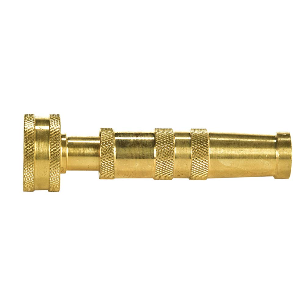 Heavy-Duty Brass Hose Nozzle, Adjustable Twist Hose Nozzle, Jet Sweeper Nozzle, Garden Sprayer