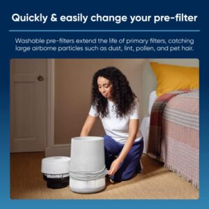 BLUEAIR Genuine Pre-Filter Blue Pure 411i Max and 411a Max Air Purifiers, Washable Fabric, Fog Grey, XX-Large