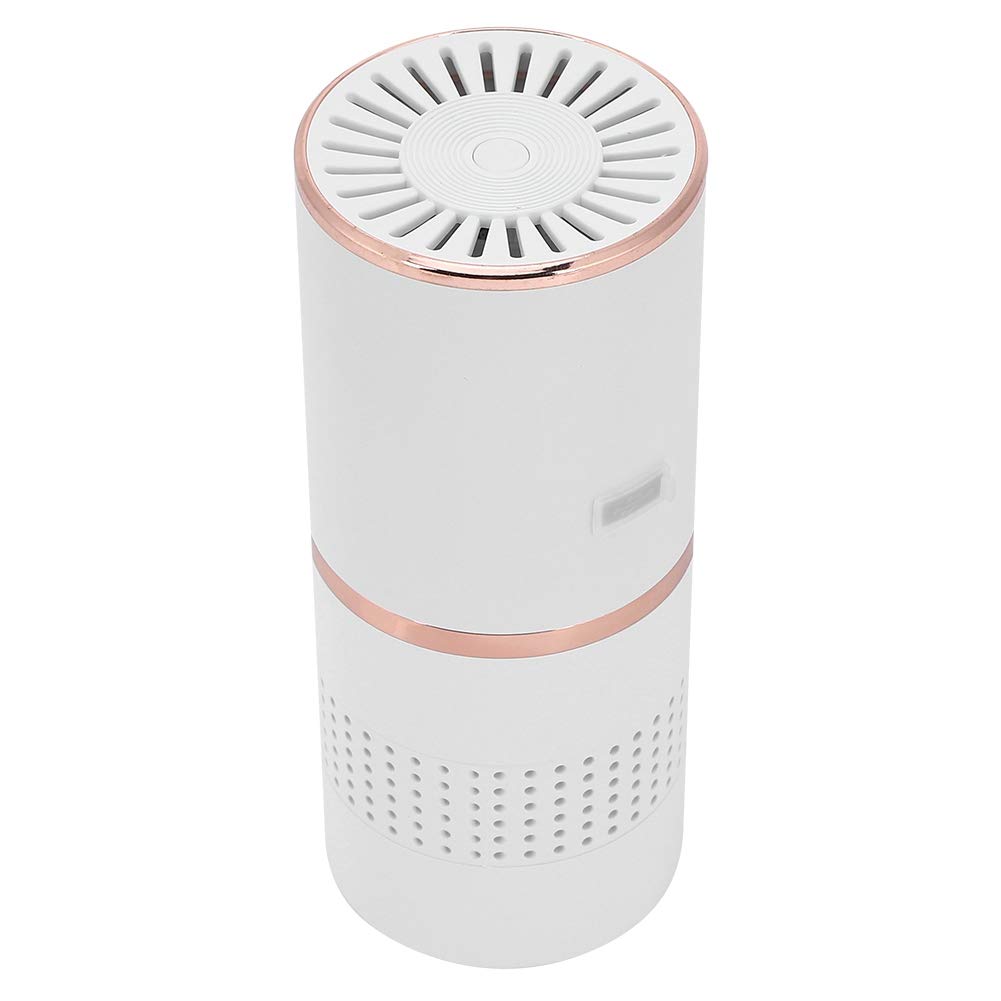 Fdit Portable USB Charging Household Desktop Air Purifier Mini Car Air Purifier (White)