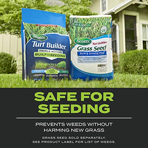 Scotts Turf Builder Triple Action Built For Seeding - Weed Preventer and Fertilizer for New Lawns, 1,000 sq. ft., 4.3 lbs.