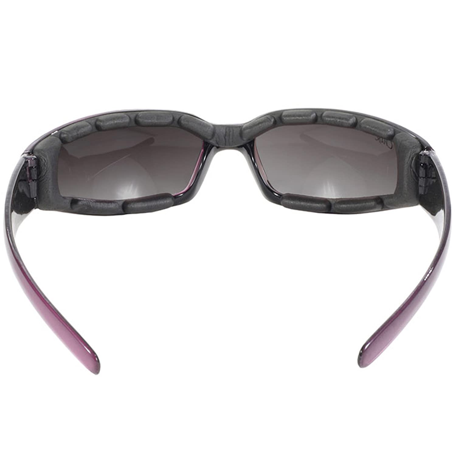 Chix 2 Pairs of Rally Women's Padded Motorcycle Sunglasses Purple Frames Clear & Grey Gradient Lenses