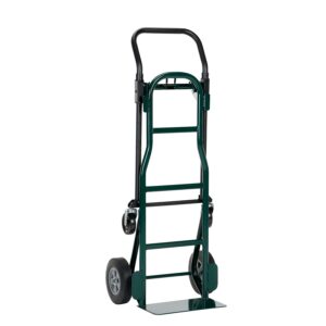 harper trucks quick change 4-in-1 convertible hand truck, continuous handle, 8" solid rubber wheels