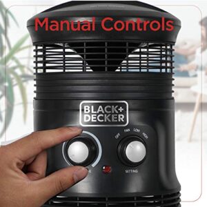 Black+Decker 360˚ Portable Heater Fan Combo 2in1 Personal Mini Space Heater