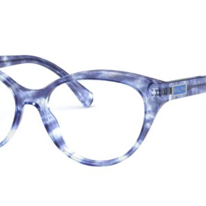 Ralph by Ralph Lauren Women's RA7116 Butterfly Prescription Eyewear Frames, Shiny Spotted Violet Havana/Demo Lens, 54 mm