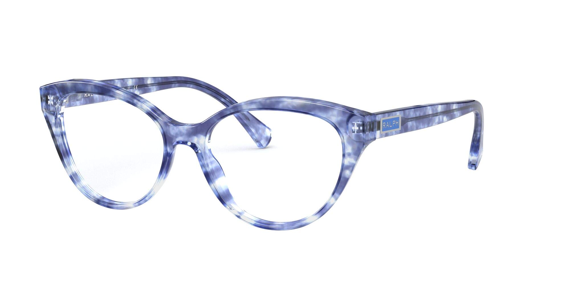 Ralph by Ralph Lauren Women's RA7116 Butterfly Prescription Eyewear Frames, Shiny Spotted Violet Havana/Demo Lens, 54 mm