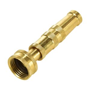 Heavy-Duty Brass Hose Nozzle, Adjustable Twist Hose Nozzle, Jet Sweeper Nozzle, Garden Sprayer