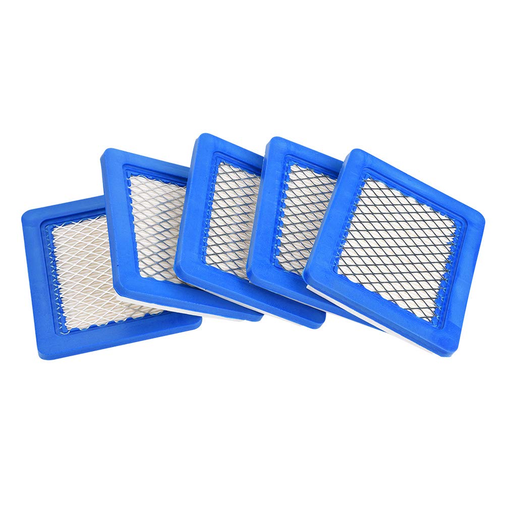 Air Filter, 5 x Air Filter for Briggs and Stratton 491588 491588S 399959 PT15853 Lawn Mower Accessory Air Filter,Blue