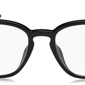 Ray-Ban RX7185F Low Bridge Fit Square Prescription Eyeglass Frames, Black/Demo Lens, 54 mm