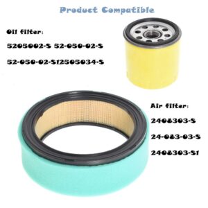 labwork 24-083-03-S Air Filter kit Replacement for Kohler CV724 CV730 CV674 CV18S CV20S CV22