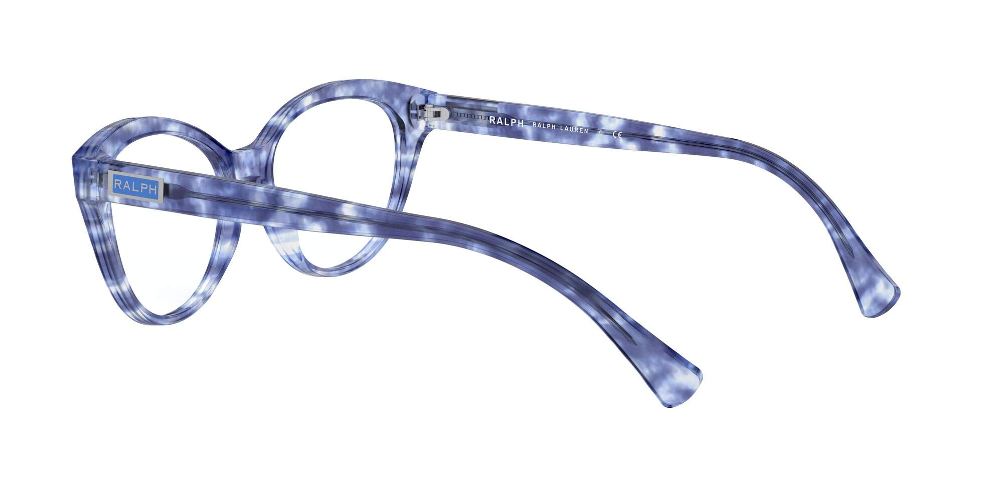 Ralph by Ralph Lauren Women's RA7116 Butterfly Prescription Eyewear Frames, Shiny Spotted Violet Havana/Demo Lens, 54 mm