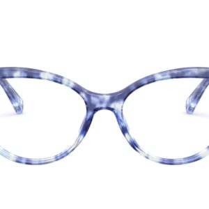 Ralph by Ralph Lauren Women's RA7116 Butterfly Prescription Eyewear Frames, Shiny Spotted Violet Havana/Demo Lens, 54 mm