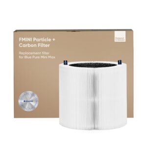 blueair blue pure mini max genuine replacement filter, blue pure fmini filter fits blue pure mini max air purifier