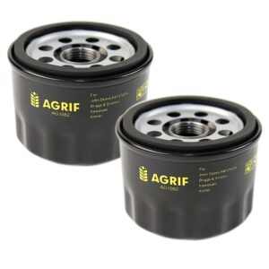 agrif replacement 2-pack oil filter fits for john deere am125424, tecumseh 36563, kawasaki 49065 7007, pro performance lawn mower oil filter