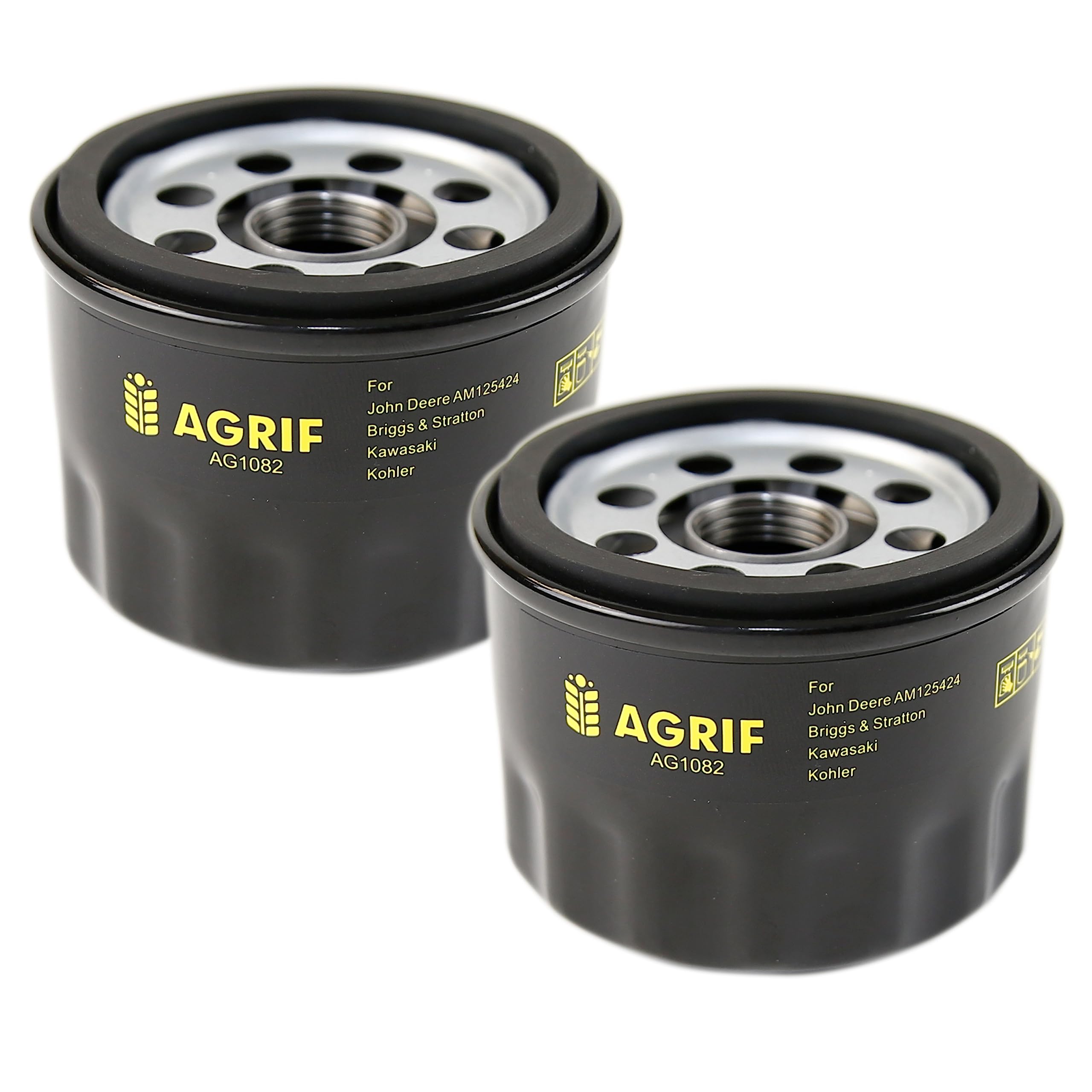 Agrif Replacement 2-Pack Oil Filter Fits For John Deere AM125424, Tecumseh 36563, Kawasaki 49065 7007, Pro Performance Lawn Mower Oil Filter