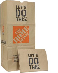 home depot heavy duty brown paper 30 gallon lawn and refuse bags for home and garden (30 lawn bags)