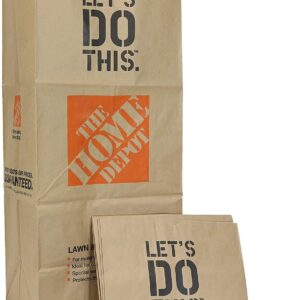 Home Depot Heavy Duty Brown Paper 30 Gallon Lawn and Refuse Bags for Home and Garden (30 Lawn Bags)