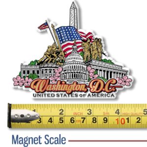 Washington, D.C. Magnet by Classic Magnets, Collectible Souvenirs Made in The USA, 4.4" x 3.6"