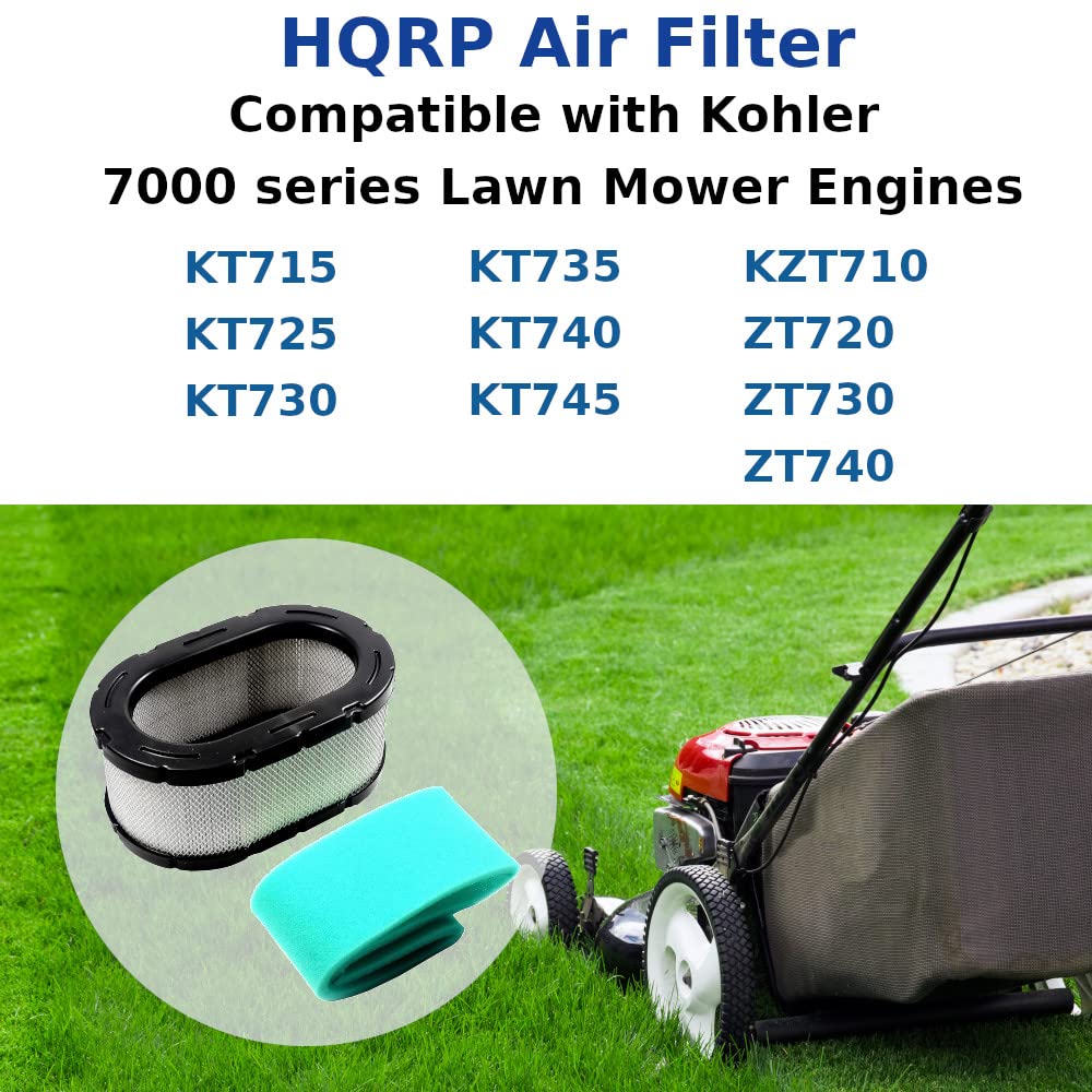 HQRP Air Filter with Pre-Cleaner compatible with Kohler EZT715 EZT725 EZT740 EZT750 KT610 KT620 EKT740 EKT750 Lawn Mower Engines, 16-083-04-S & 16-083-05-S Replacement