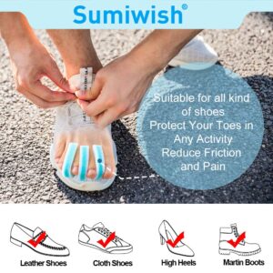 Sumiwish Foam Toe Separators, 10 Pack Breathable Toe Spacers, Reduce Friction and Relieve Corns Pain, Overlapping Toes Corrector - (Blue)