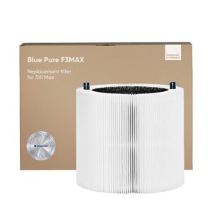 blueair blue pure 311i max genuine replacement filter, blue pure f3max, fits blue pure 311i max air purifier