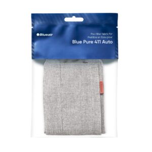 BLUEAIR Blue Pure 411 Auto Light Gray Pre-filter, Washable Fabric Traps Pollen, Pet Hair & Dust, Winter Reed